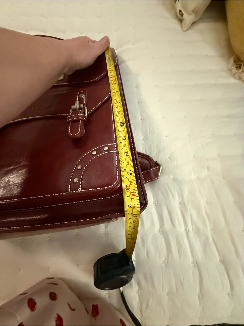 Women's Burgundy Faux Leather Backpack Satchel by Boconi
